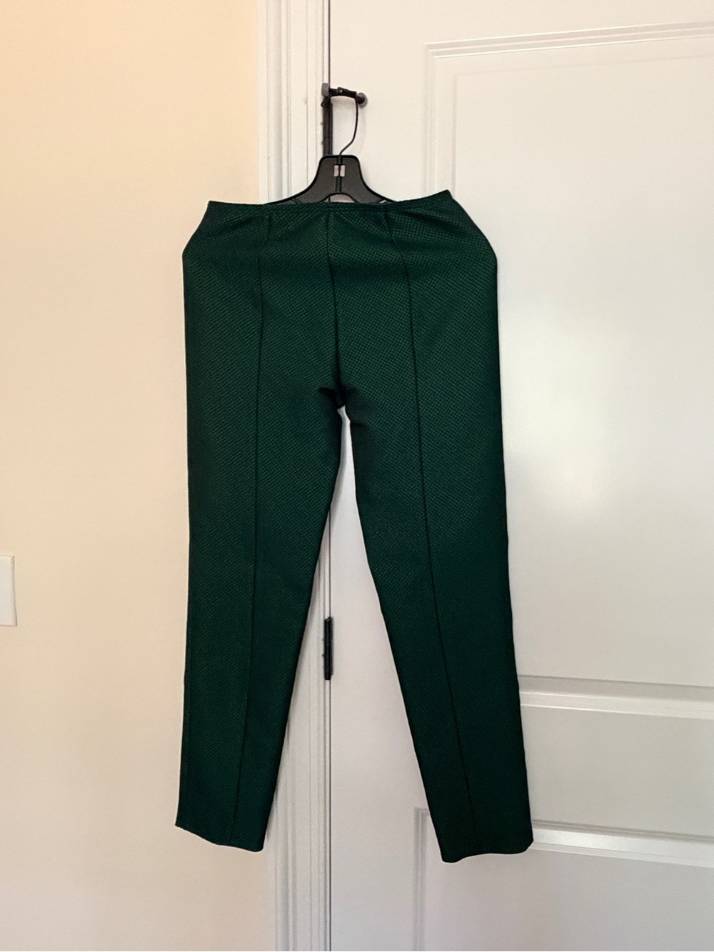 Jil SANDER Dark Green Textured Pants wil zip open